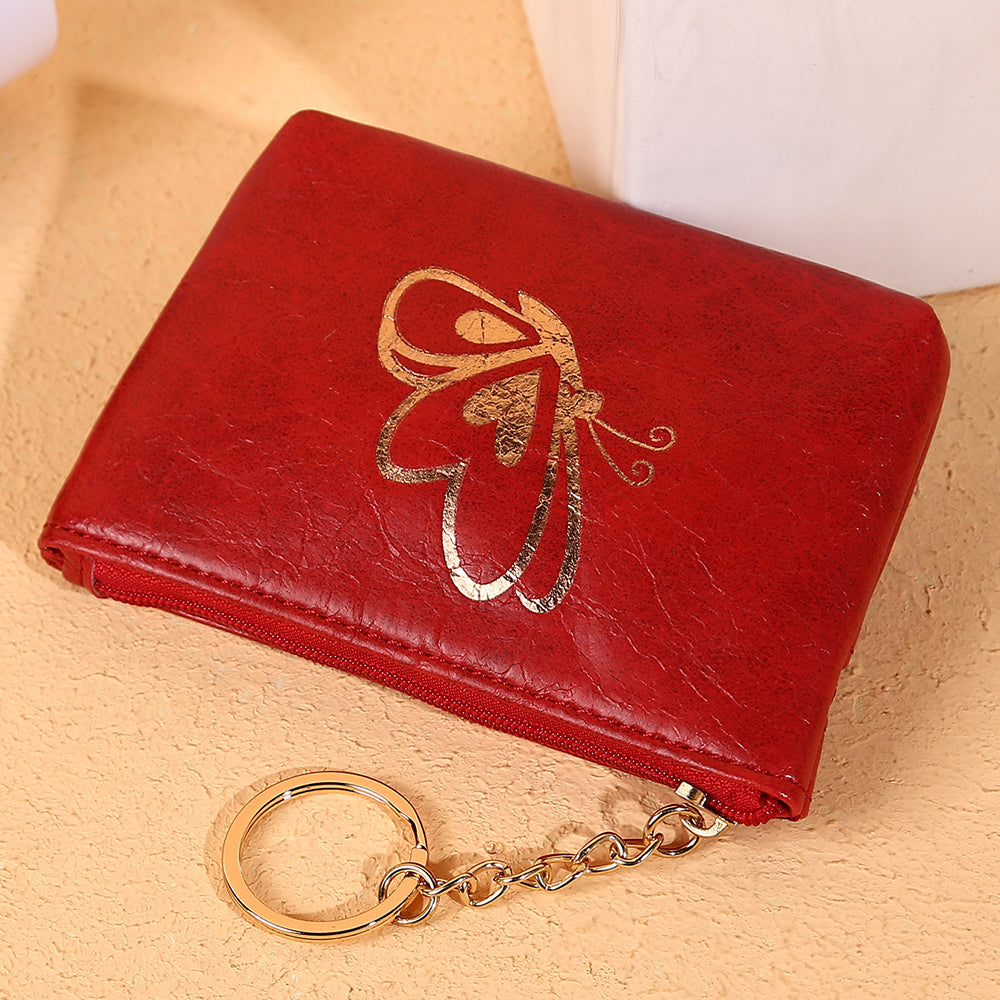 54 Lacquered Butterfly Pattern Mini Wallet PU Leather Zipper Coin Purse with Key Ring 54 Lacquered Butterfly Pattern Mini Wallet PU Leather Zipper Coin Purse with Key Ring